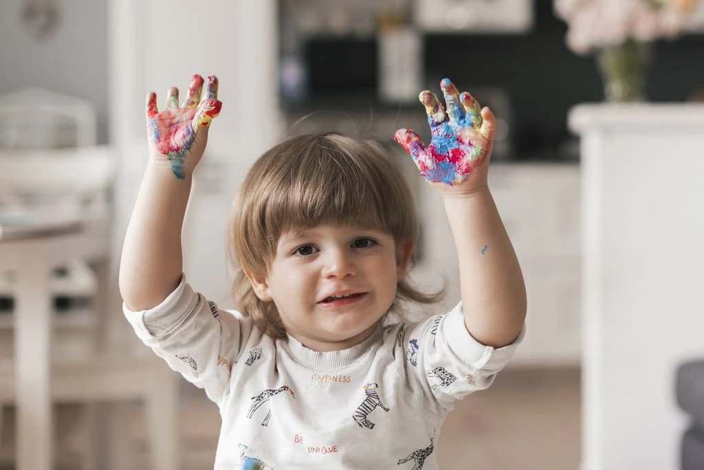 little child painting like artist 1