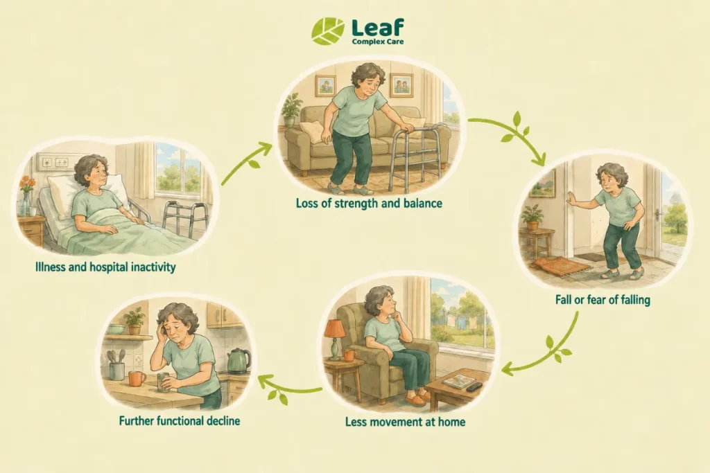 Falls Deconditioning and Functional Decline